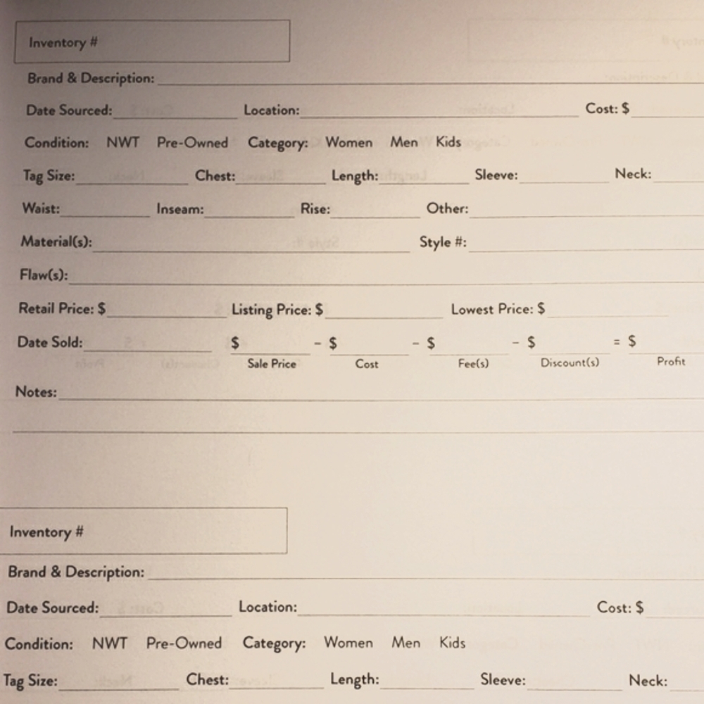Tax Helper~Reseller Inventory Log Book NEW - Picture 3 of 5